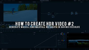 How to generate MaxCLL and MaxFALL HDR10-metadata in DaVinci Resolve
