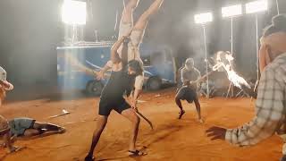 Kathar Basha Endra Muthuramalingam Behind The Screen Fight Portion Actor Rk Vijai Murugan