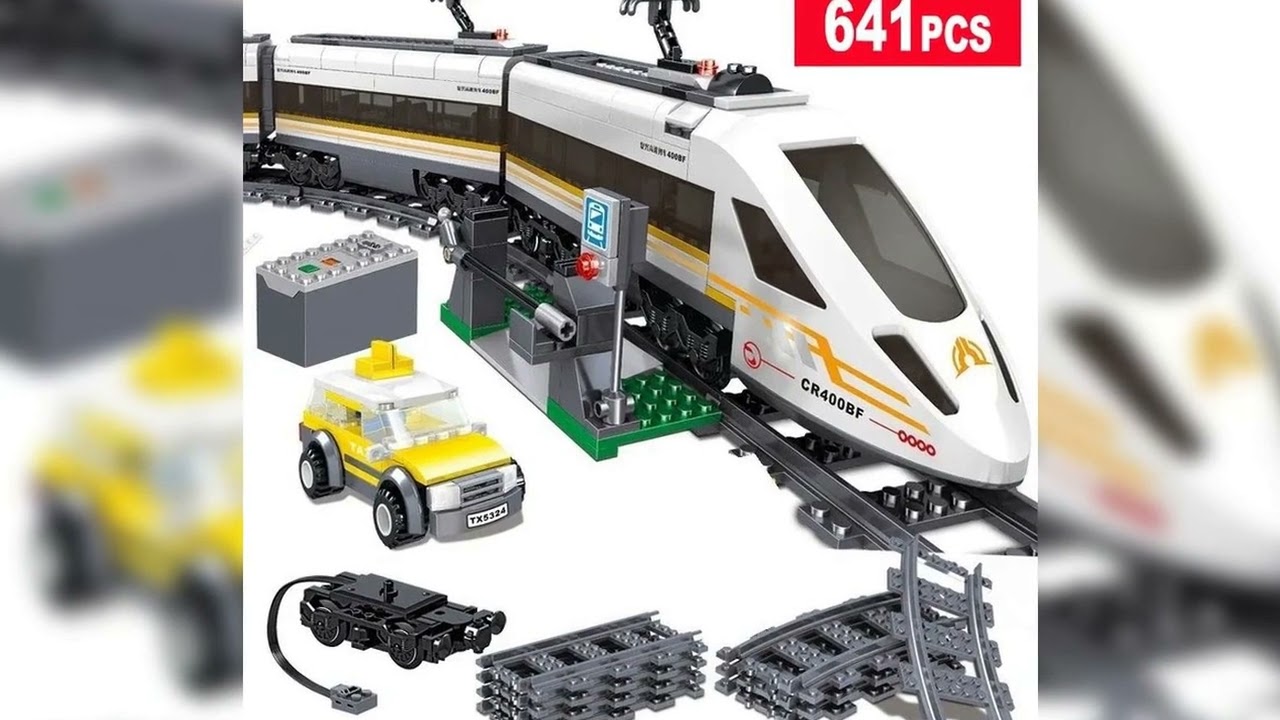 A must-have product! City Power High-speed Railway Fuxing Hexie Electric Locomotive Train Building
