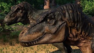 2 Zhuchengtyrannus & 2 Tarbosaurus Breakout & Fight! Jurassic World Evolution Mods (4K 60FPS)
