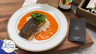 Pairing Bright Cellars Wine With My Chia And Sriracha Crusted Salmon With Roasted Bell Pepper Coulis