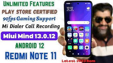 Miui Mind For Redmi Note 11 Android 12 Miui 13 اردو हिन्दी