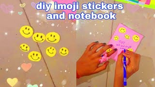 how to make imoji stickers and notebook.diy stickers and notebook.easy notebook making.#papercrafts