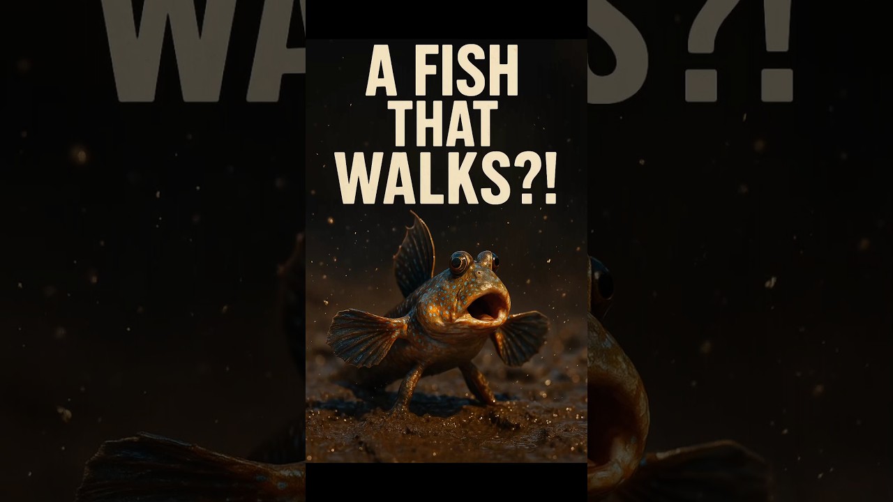 A fish that walks on land?! 🐟 Mudskippers can breathe air and fight on land—Nature is amazing!