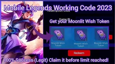 2X ML Redeem Code April 17 2023 with Proof! No VPN needed - Get your Moonlit Wish Token
