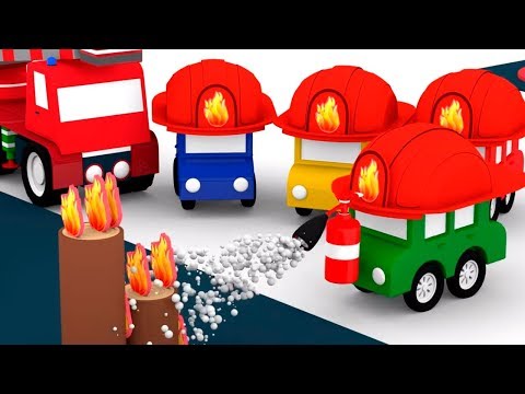 4 Машинки Стали Пожарными. Мультфильмы Для Детей