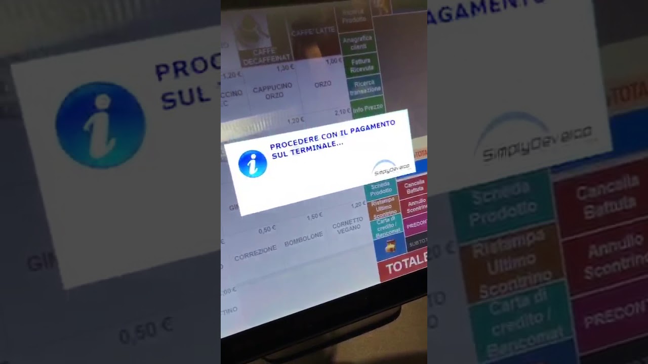Collegamento tra punto cassa e pos bancario