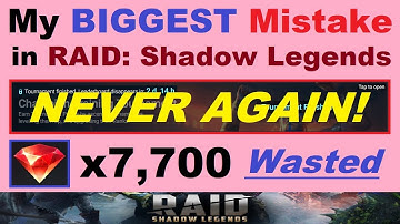 My *BIGGEST* Mistake in RAID: Shadow Legends.. ~7,700 Gems & 10 Days Wasted, LEARN From My Mistakes!