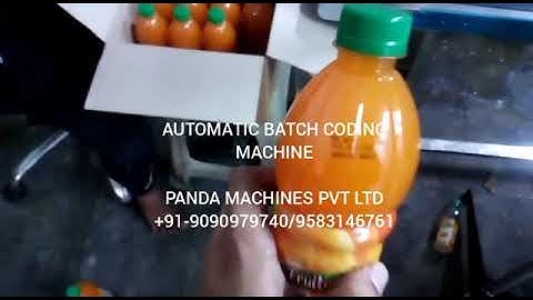 batch coding, juice bottle batch coding machine, automatic pet bottle batch mrp date coding machine