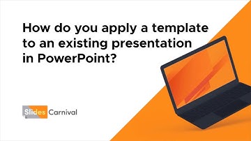 How do you apply a template to an existing presentation in PowerPoint?