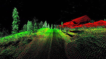 Drive through of Aerial LiDAR data