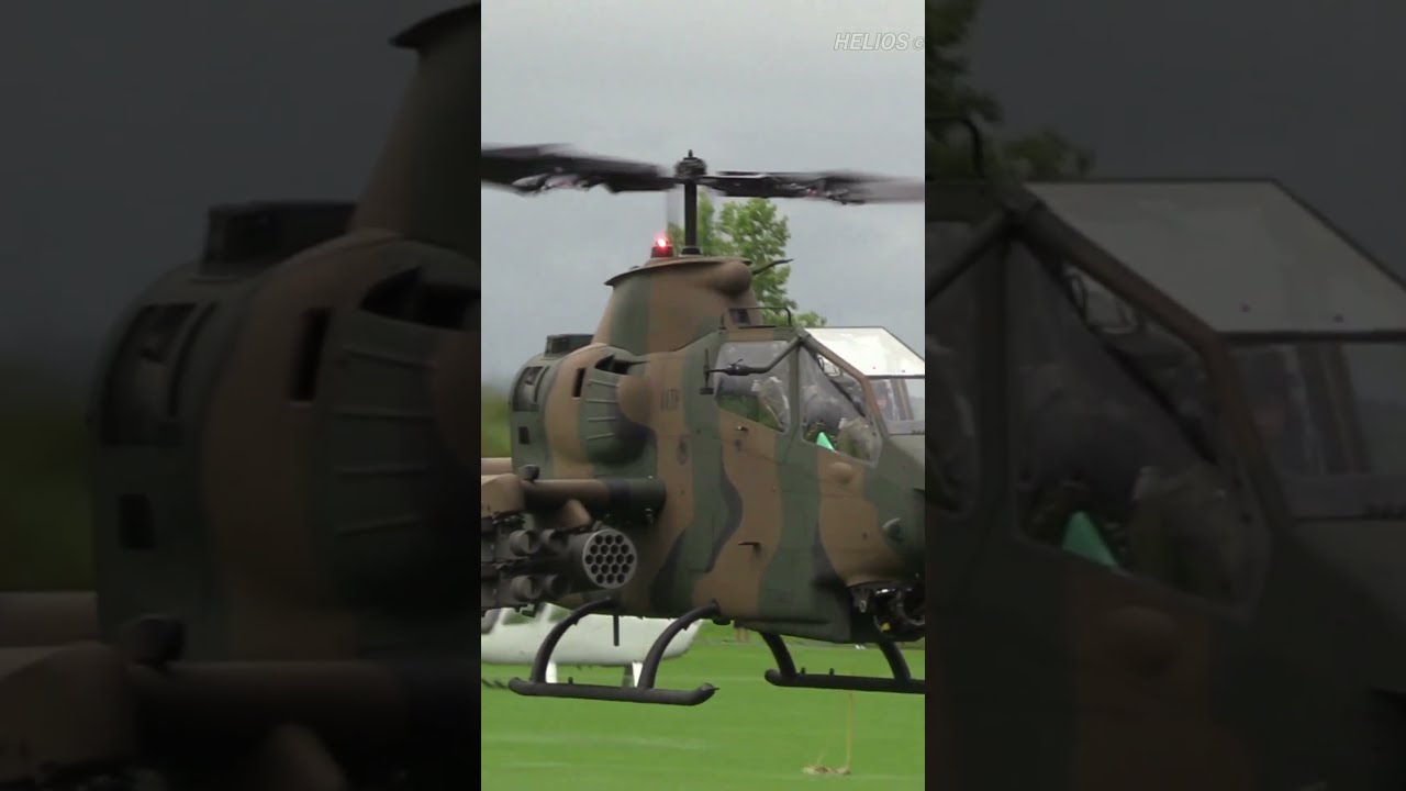 陸上自衛隊] 対戦車ヘリコプターAH-1S（コブラ）着陸/Japan's AH