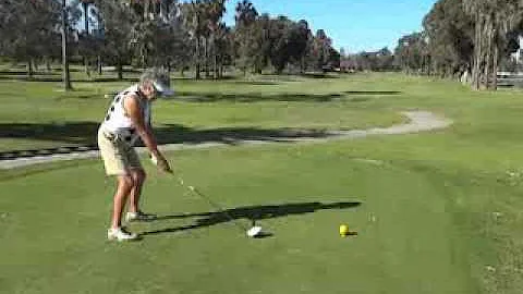 Coronado Golf Course Joyce Finley Tees off #18