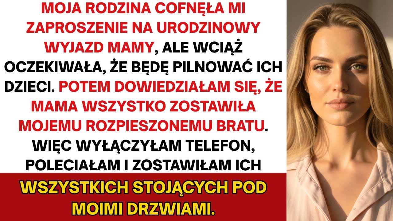 Rodzina usunęła mnie z wyjazdu mamy a chciała darmowej opieki. Potem dowiedziałam się o testamencie.