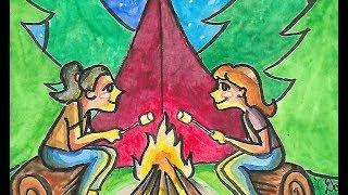 Camping  Collab with PeachBunnyArt