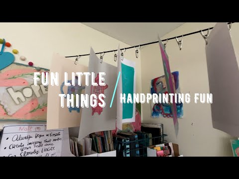 Fun Little Things: gel print plus trace monotype combo