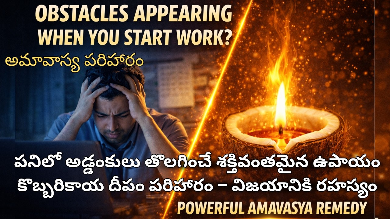 పనిలో అడ్డంకులు తొలగించే శక్తివంతమైన ఉపాయం కొబ్బరికాయ పరిహారం – విజయానికి రహస్యం | అమావాస్య పరిహారం