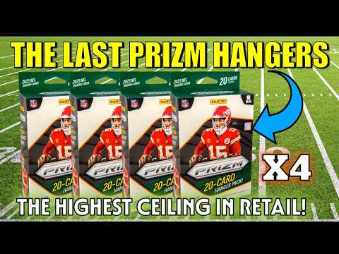 DO THE LAST PRIZM HANGERS HAVE THE BANGERS? | 2025 Prizm Football Hanger Boxes x4