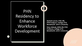 PHN residency program