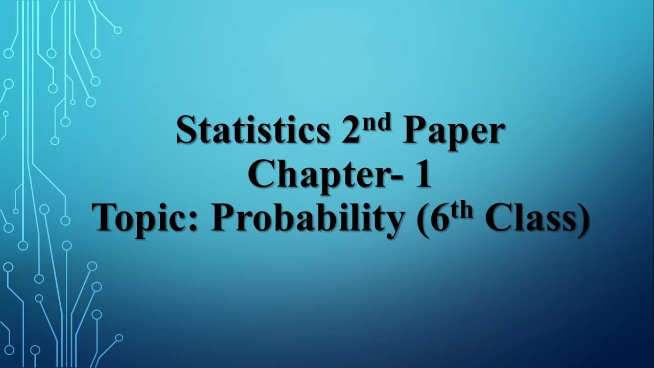 Statistics 2nd Paper Class 6 - YouTube