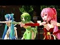 【MMD】チャイナ服なミクルカグミの三人で「アンデッドエネミー」[Take2]