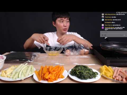 (Live) thử thách làm 1m Kimbap for 100K Subscribers- Woossi TV - (Live) thử thách làm 1m Kimbap for 100K Subscribers- Woossi TV