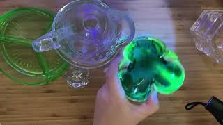 How fluorescence is used to help identify vintage glass