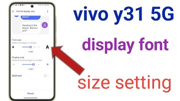 Vivo y31 5G display font size change setting how to use display font size vivo y31 5G