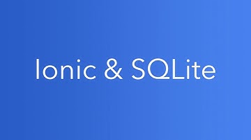 Ionic & SQLite