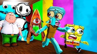 SpongeBob ESCAPES Roblox's SCARIEST Maps! (BANBAN, JESTER, COLOR OR DIE?!)