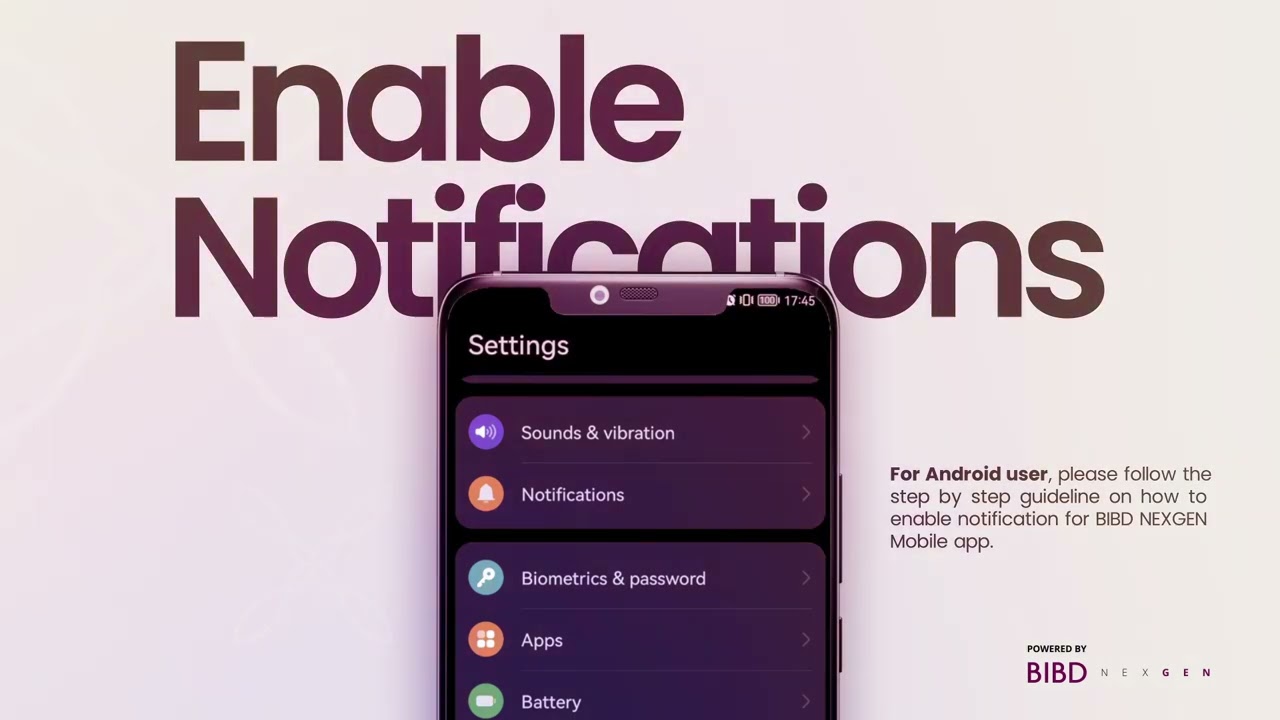 BIBD NEXGEN Wallet: Enable Notifications (Android)