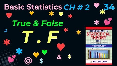 BSMCh # 2 | T / F | Presentation of data | Book Sher Muhammad Ch