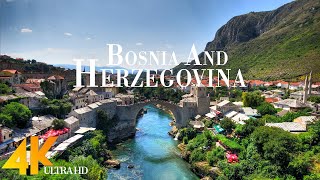 FLYING OVER BOSNIA AND HERZEGOVINA (4K UHD) - Relaxing Music Along With Beautiful Nature Videos - 4k
