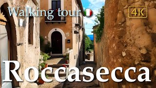 Roccasecca (Lazio), Italy【Walking Tour】History in Subtitles - 4K