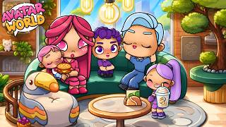 ROTINA DA FAMÍLIA RICA COLORIDA NO CAFÉ DE AVATAR WORLD PAZU GAMES