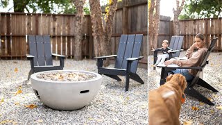 COZY FALL BACKYARD MAKEOVER IDEAS // EASY LANDSCAPING // ROCK FIRE PIT // YEFU ADIRONDACK CHAIRS by Valerie Aguiar 4,941 views 6 months ago 12 minutes, 1 second