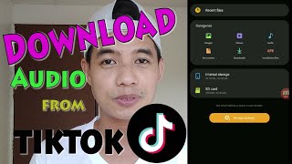 Cara mengunduh Audio dari TIKTOK