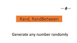 Rand, RandBetween | Excel | Wizy Owl