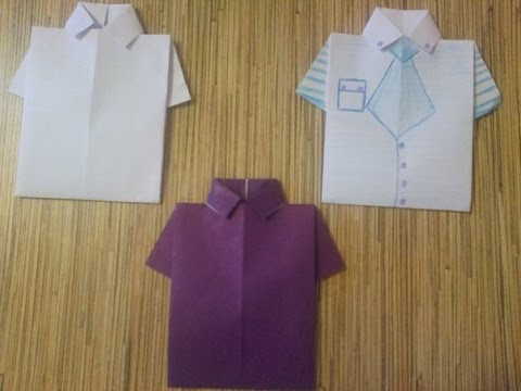 Открытка «рубашка с галстуком» в праздничном стиле с атласными лентами