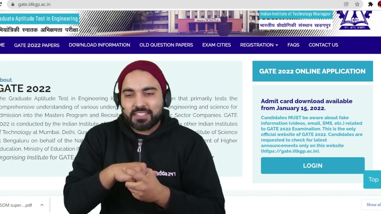 GATE Admit Card 2022 | GATE Admit Card 2022 Download
