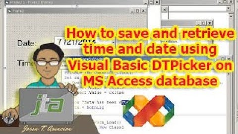 How to save and retrieve time and date using Visual Basic DTPicker on MS Access database