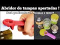 COMO ABRIR TAMPAS APERTADAS ? azeitona palmito doces  ! ABRIDOR PARA TAMPAS ! Será que funciona ?