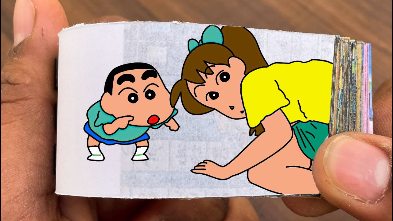ShinChan Cartoon Flipbook #45 | Shin Chan Irritates Yoshinaga Mam