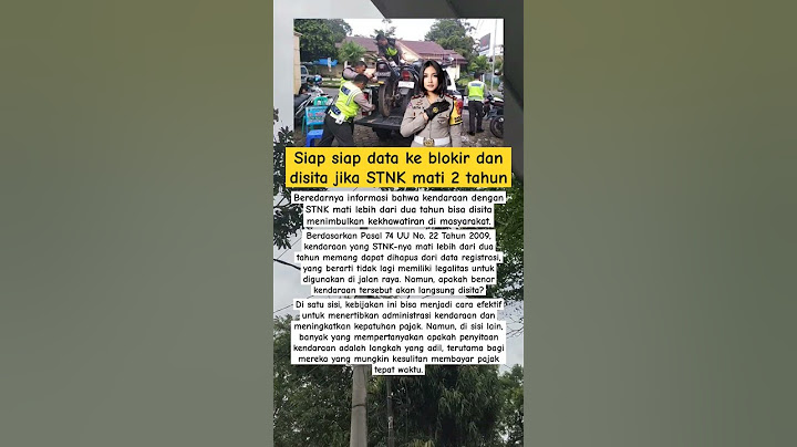 Pajak motor mati 2 tahun siap siap disita dan di blokir datanya