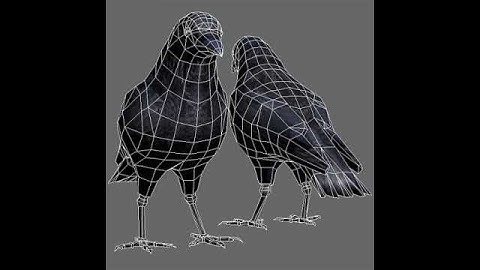 Lowpoly Crow 3D model from CGTrader.com