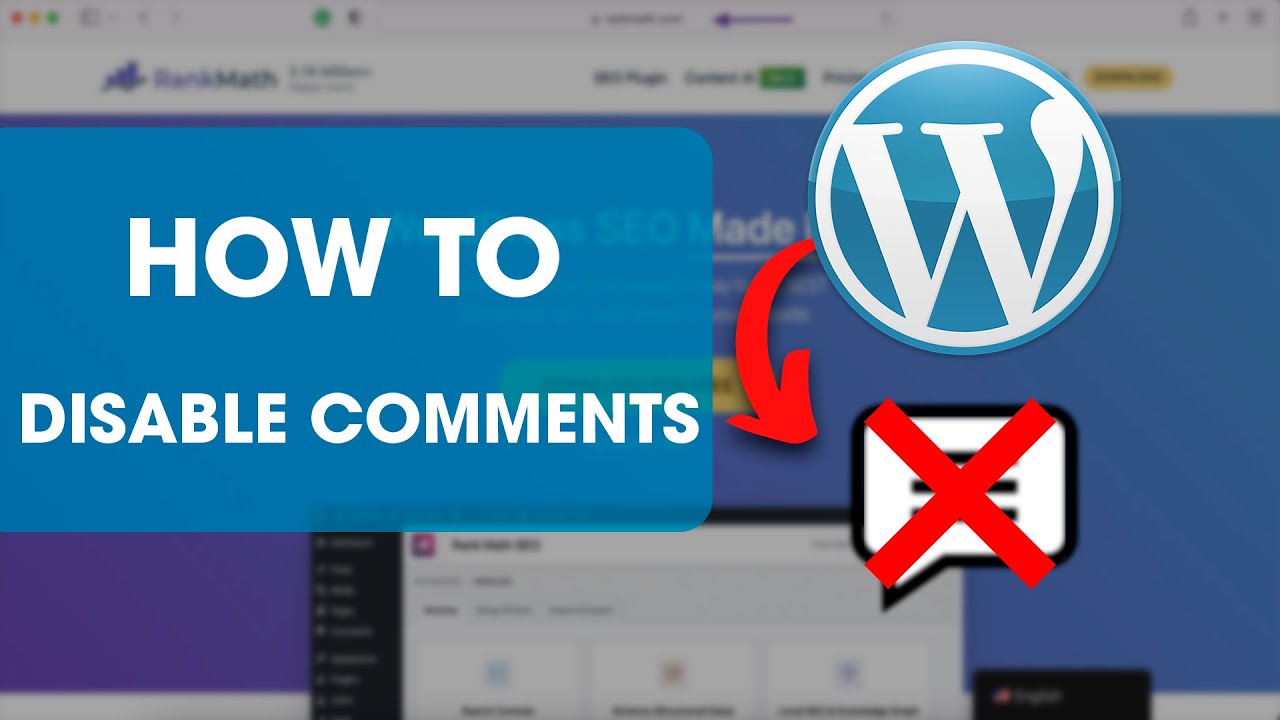 How to Disable Comments on WordPress (Tutorial) - YouTube