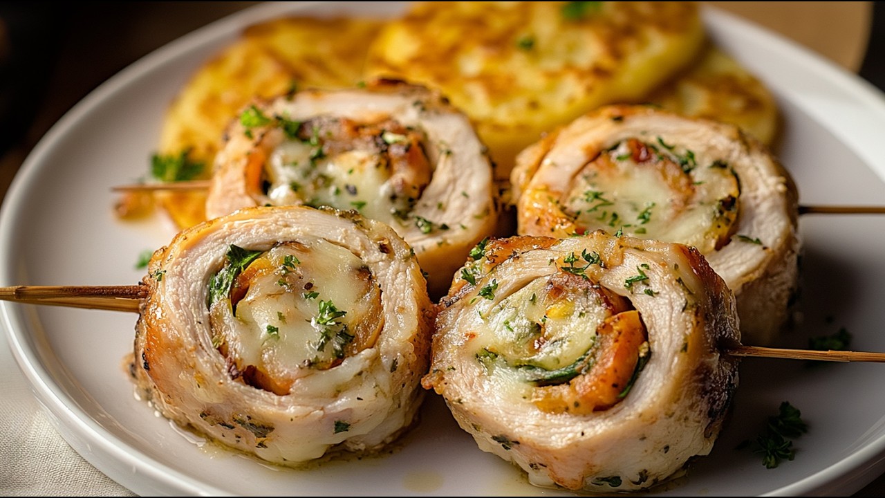 Сочные куриные рулеты с хрустящей корочкой и начинкой! Простой и быстрый рецепт для праздничного сто