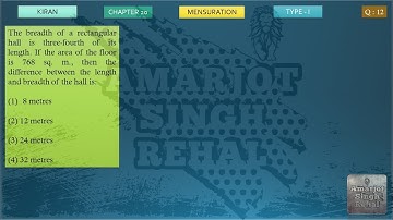 The breadth of a rectangular hall is three-fourth of its length. If the area of the floor is 768 sq.