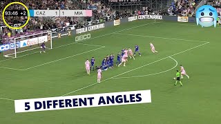 🔥🐐5 Different Angles Of Messi's Last Minute Free-Kick Goal On Inter Miami Debut Vs Cruz Azul!