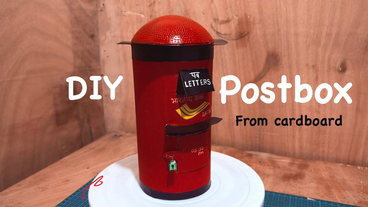 post box model for school project from cardboard #schoolproject Crafts ...